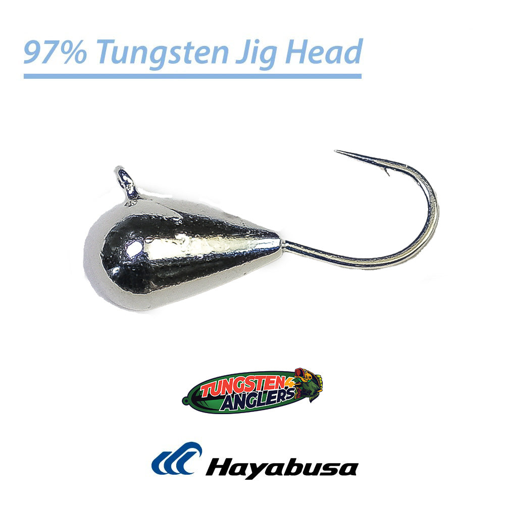 Tungsten Tear Drop Ice Jigs Silver