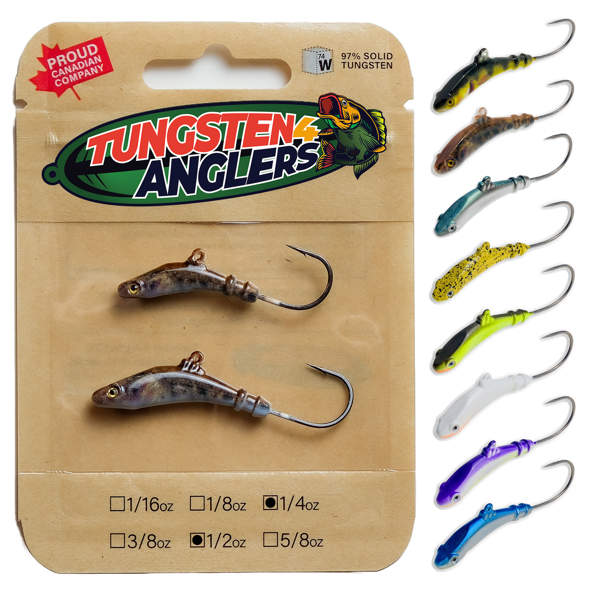 Cyber Jigs Packet, 2 pcs available in sizes 1/4oz and 1/2oz, and in many colors. Best for fishing and packaging